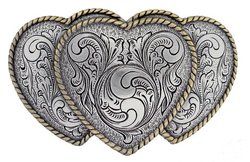 cowgirl belt buckle heart shape