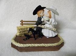 western wedding cake top