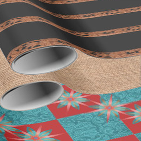 leather print wrapping paper