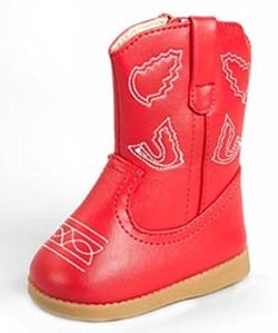 cowboy boots for infant and toddler red