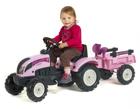pink tractor ride on toy