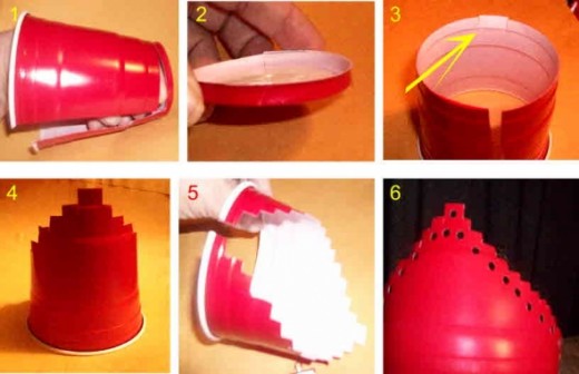 tiara or crown made from solo plastic cups