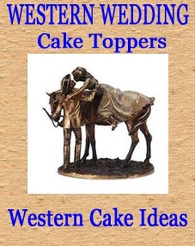 western wedding cake topper