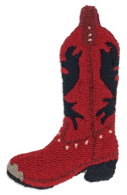 red cowboy boot stocking