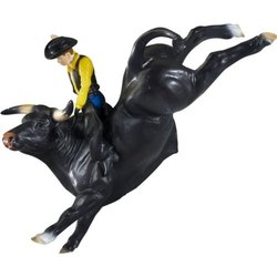 bull riding toy with cowboy and bull