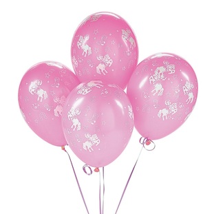 pink western balloons cowgirl and horse print