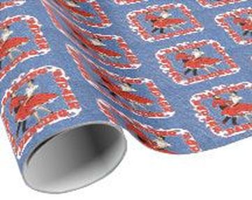 square dancers wrapping paper