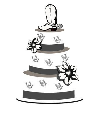 western wedding cake