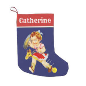 Little cowgirl stick horse Christmas stocking