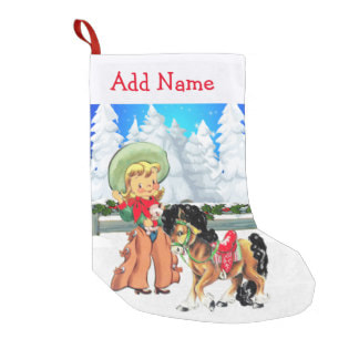 western cowgirl Christmas stocking