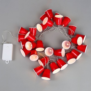 Red Solo Cup Christmas Wreath Craft - Tacky Christmas Party Idea