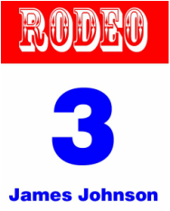 Rodeo Contestant Back Number