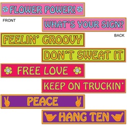 60's party cutout signs