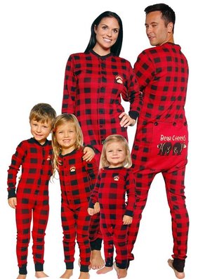 matching Christmas pajamas long johns