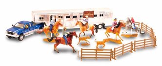 RODEO TOY TRUCK AND TRAILER PLAY SET