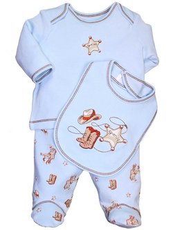 infant western print outfit