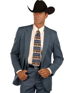 men in western suit with necktie