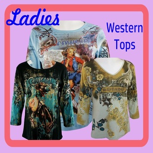 ladies western tops