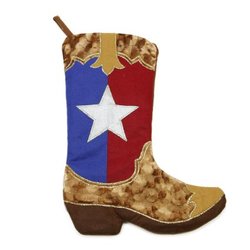 Texas Cowboy boot Christmas stocking