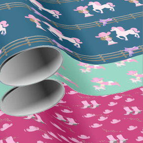 cowgirl wrapping paper