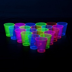 NEON PARTY CUPS AND SHOT GLASSES