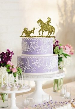 Western Wedding Cake Topper ~Farrier Horse Shoer~ Git N Hitched Sign Cowboy 