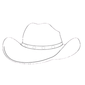 cowboy hat stencil