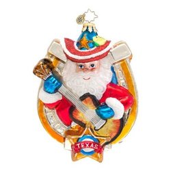 original by Impressions of Texas. rights reserved Texas Santa Christmas Ornament .