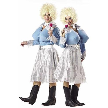 Dolly Parton Country Western Idol Hen Night 3 Piece Fancy Dress Costume Wig Set 