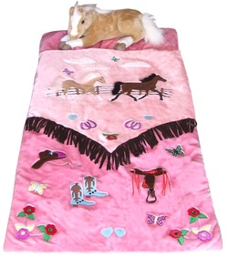 sleeping bag horse cowgirl design
