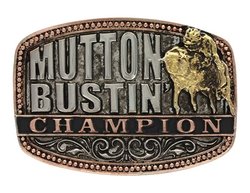 mutton bustin' belt buckle