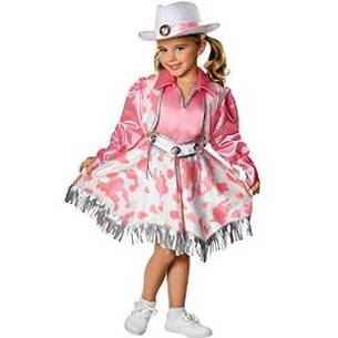 pink and white cow print cowgirl dress