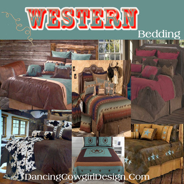 Western Bedding Dancing Cowgirl Design, Western Bedding King Size