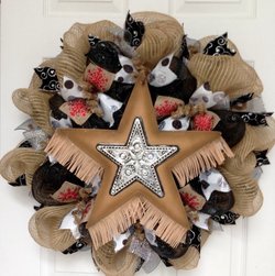wreath with western star
