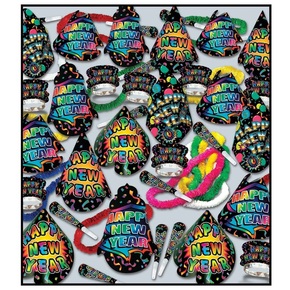 New Years Eve party hats neon colors party favors