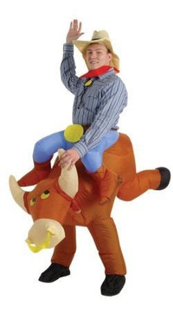 inflatable bull rider costume