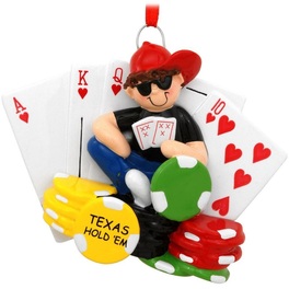 Texas Hold 'em Christmas ornament