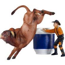 RODEO TOY BRYER BULL AND CLOWN PLAYSET