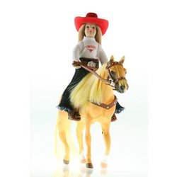 RODEO TOYS COWGIRL ON HORSE