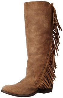 boots with fringe on side