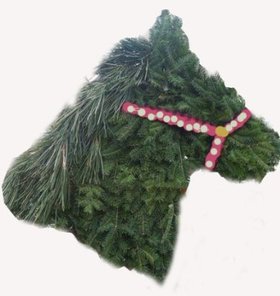 horse head wreath