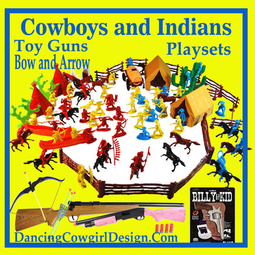 NEW Horses & Weapons 1/32 Cowboy & Indian Figure Playset ~ w/ Figures 