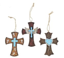 western cross ornaments