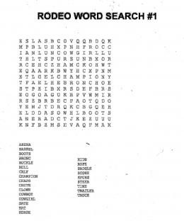 rodeo word search