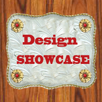 design showcase of dancing cowgirl design