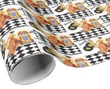 dancers 50s theme wrapping paper