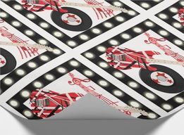 rock and roll gift wrapping paper