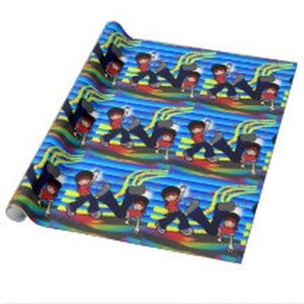 kids dance wrapping paper