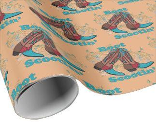 line dance gift wrapping paper