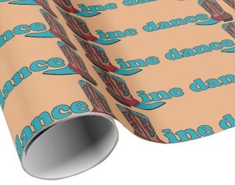 line dance gift wrapping paper